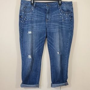 Jennifer Lopez womens plus size 16 boyfriend jeans